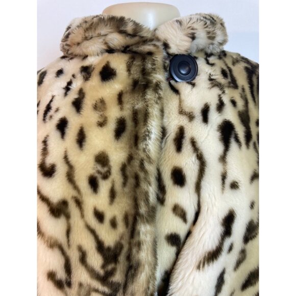 Vintage Leopard Print Faux Fur Coat - Picture 6 of 8